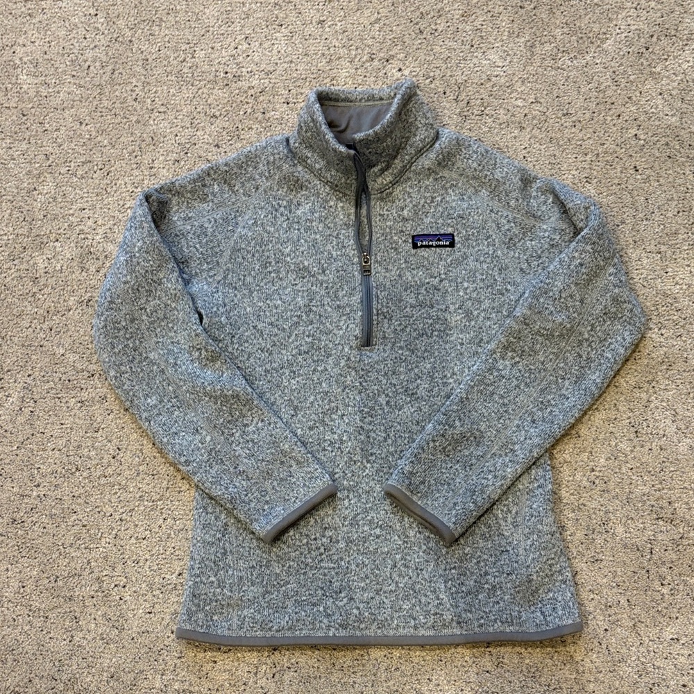 Patagonia Heather Gray Quarter-Zip Fleece